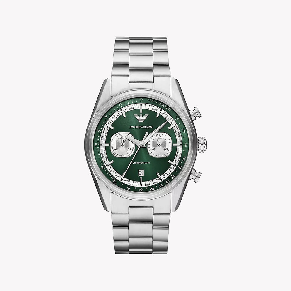 Emporio Armani Men's Silver Watch, Green Dial | Ar11637 by i-watch