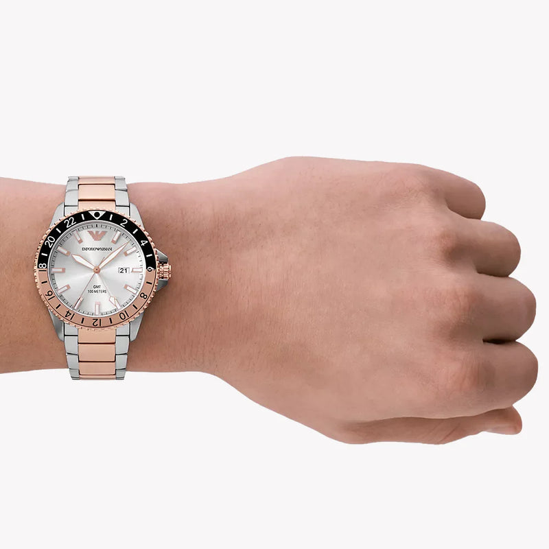 Emporio Armani Women's Silver/Rose Gold Watch, White Dial | Ar11591 by i-watch