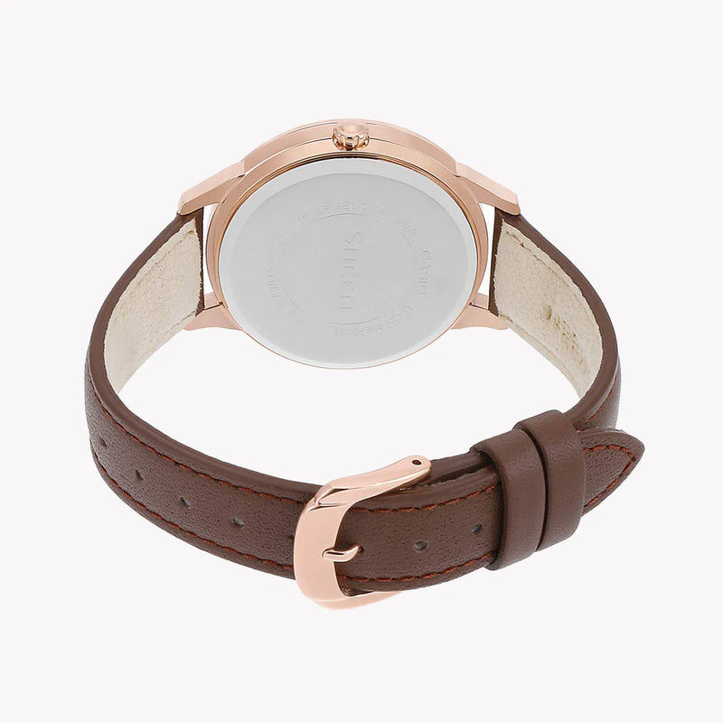 Casio She-3058pgl-9audf Elegant Adventure - Rose Gold Leather Women's Watch by i-watch