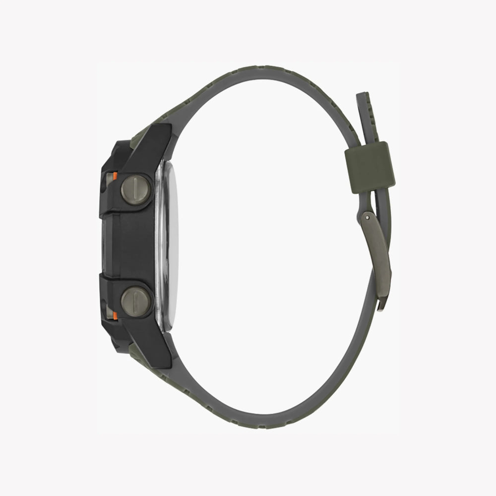 Guess Men's Black Stainless Steel, Green Silicone | Gw0342g1 by i-watch