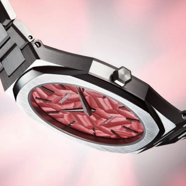 D1 MILANO Men's Silver Watch, Red Dial | D1-UTBJ33 by i-watch