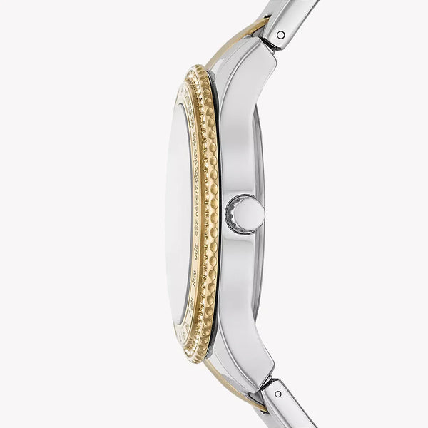 Fossil Women's Gold Stainless Steel Watch, Silver Dial | Es5107 by i-watch
