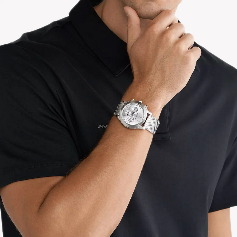 Michael Kors Men's Silver Stainless Steel Watch, Silver Dial | Mk9059 by i-watch