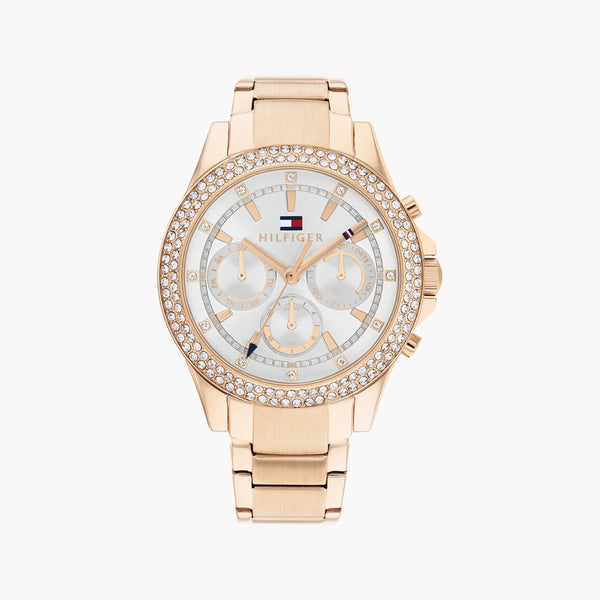 Tommy Hilfiger Women's Rose Gold Stainless Steel Watch, White Dial | 1782624 by i-watch