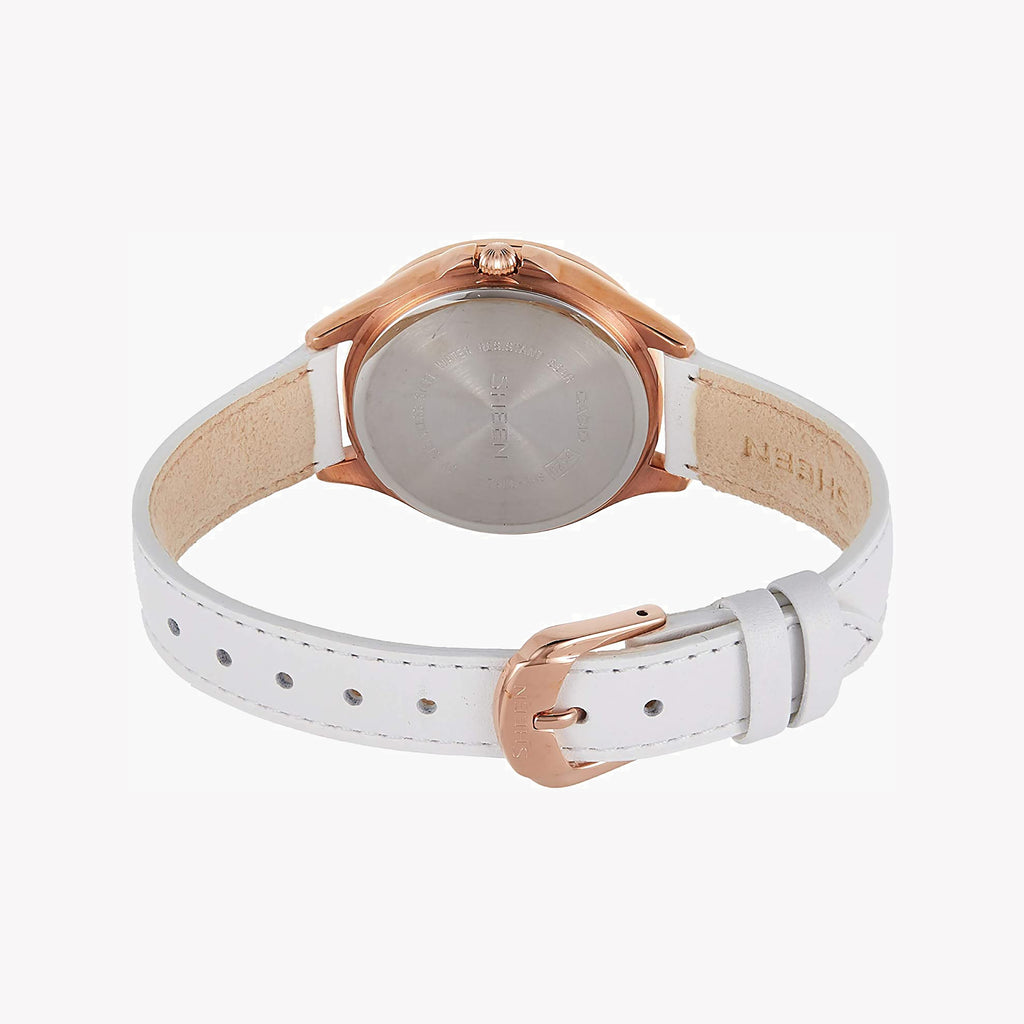 CASIO SHE-3062PGL-7AUDF - ELEGANT ADVENTURE WOMEN'S TIMEPIECE with Rose Gold Case & Leather Band-i-Watch-3