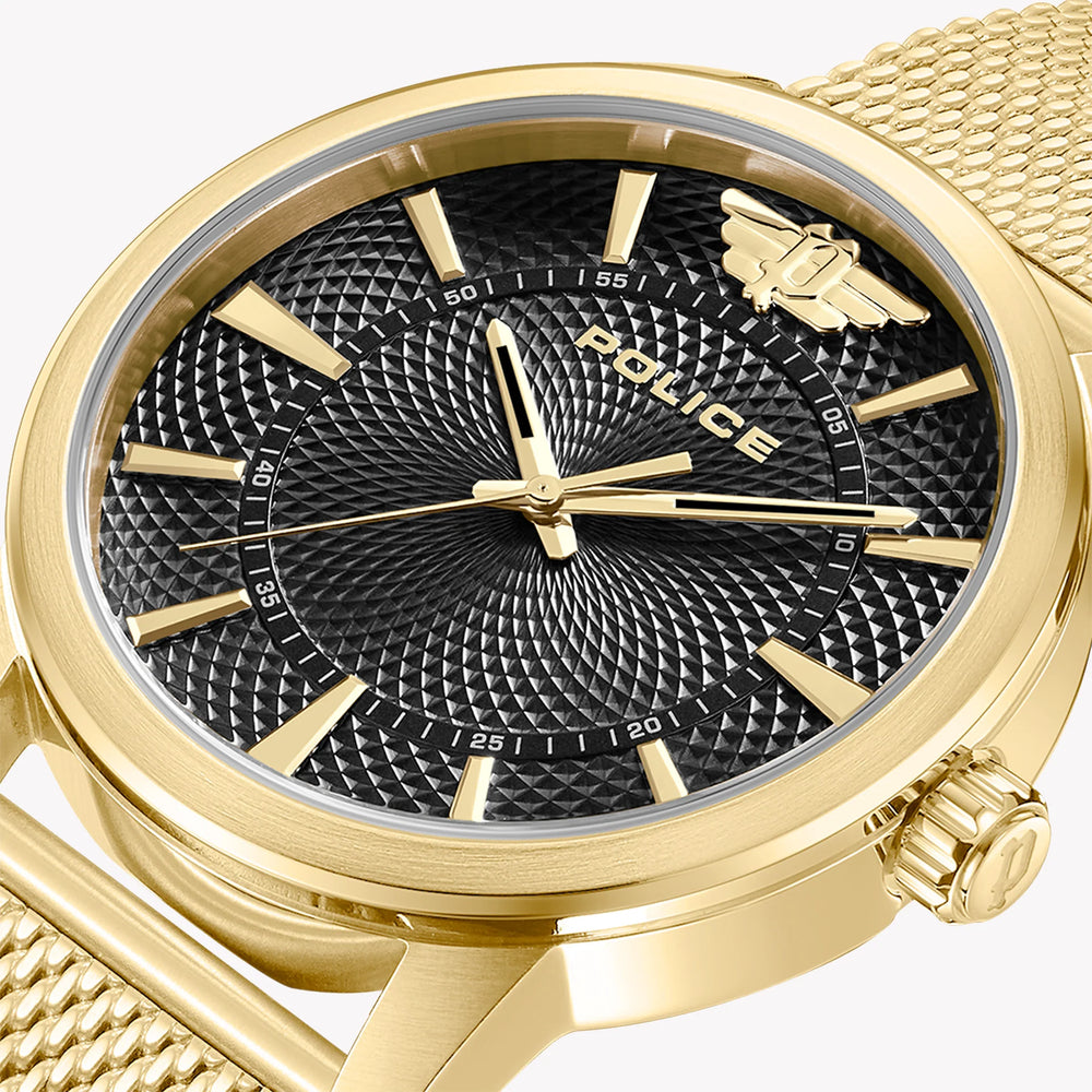 Police Men's Gold Watch, Black Dial | Pewjg0005001 by i-watch