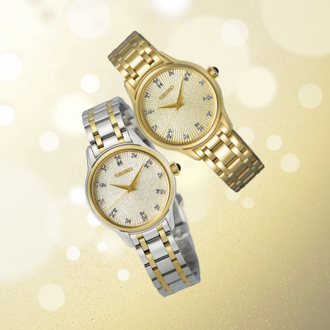 Seiko SRZ550P1 Women's Quartz Watch - Gold & Silver Elegance-i-Watch-4