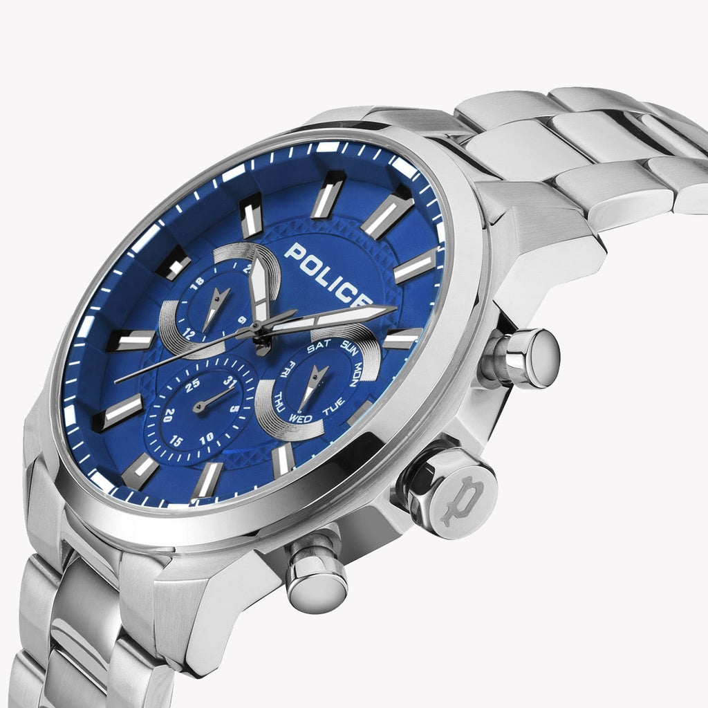 POLICE PEWJK2204203 - MODERN RUGGED TIMEPIECE WITH BLUE DIAL & STAINLESS STEEL BAND-i-Watch-2