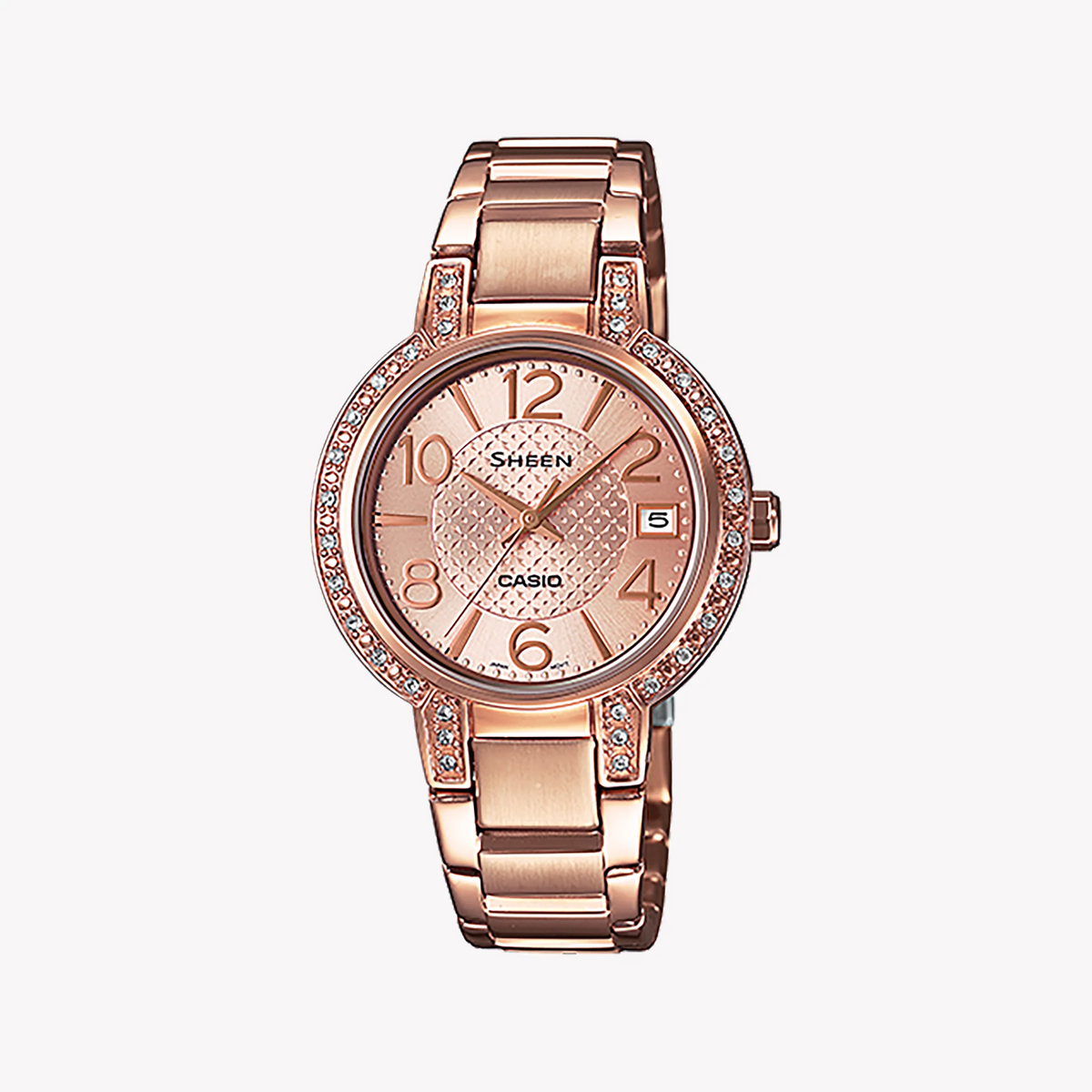 Casio She-4804pg-9audr - Sporty Elegance Timepiece With Rose Gold & Swarovski Accents by i-watch
