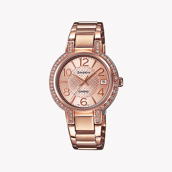 Casio She-4804pg-9audr - Sporty Elegance Timepiece With Rose Gold & Swarovski Accents by i-watch