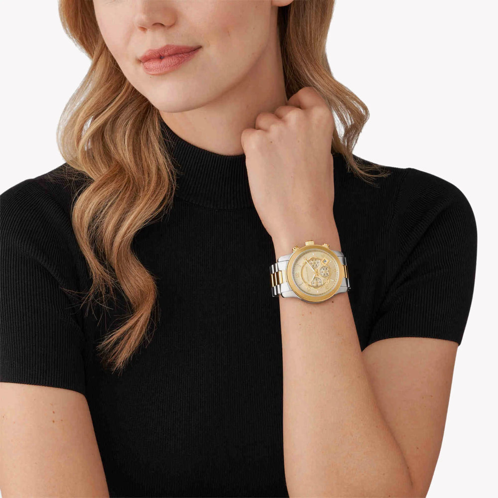 Michael Kors Men's Silver-Gold Watch, Gold Dial | Mk9075 by i-watch