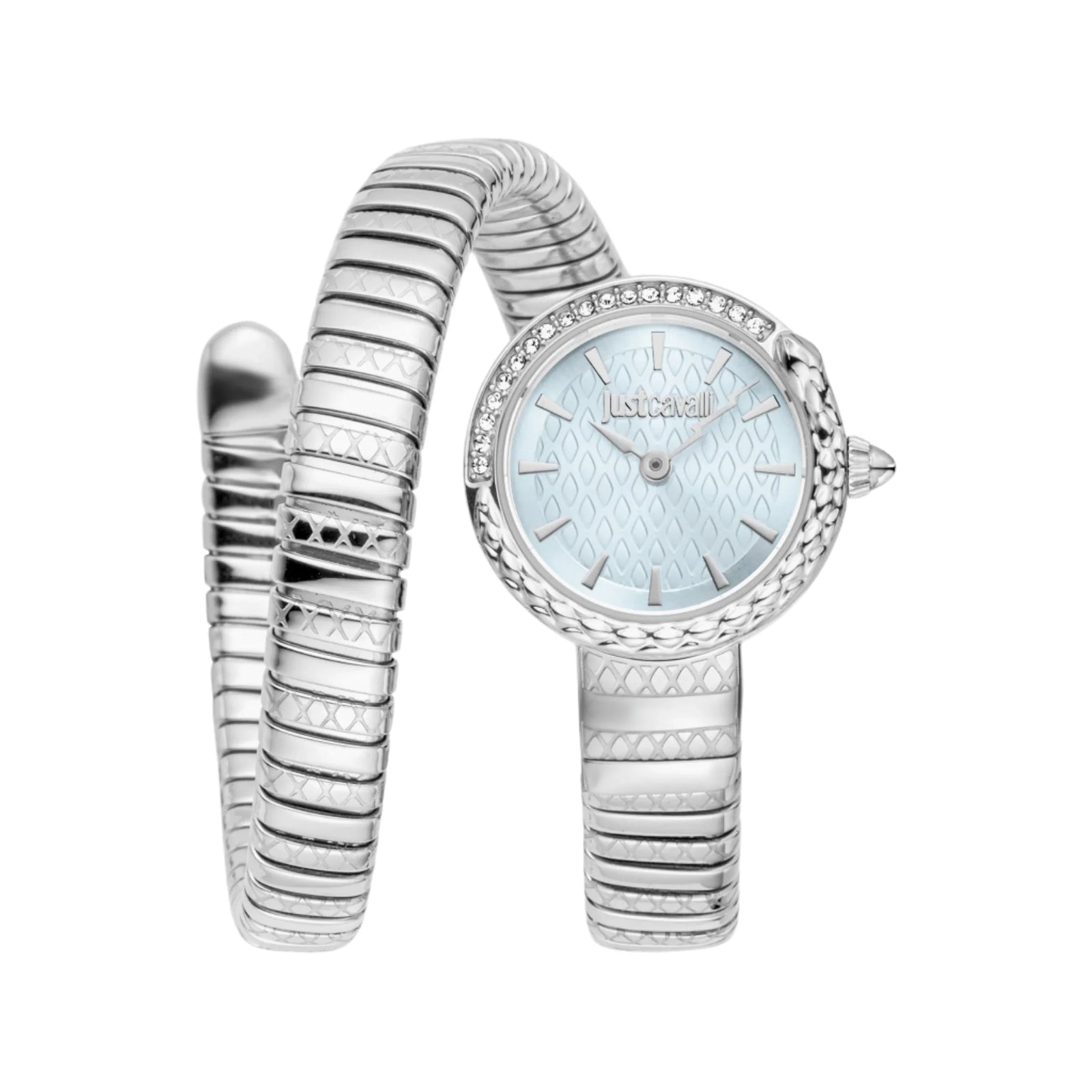 Just Cavalli Women's Silver Watch, Light Blue Dial | Jc1l301m0015 by i-watch