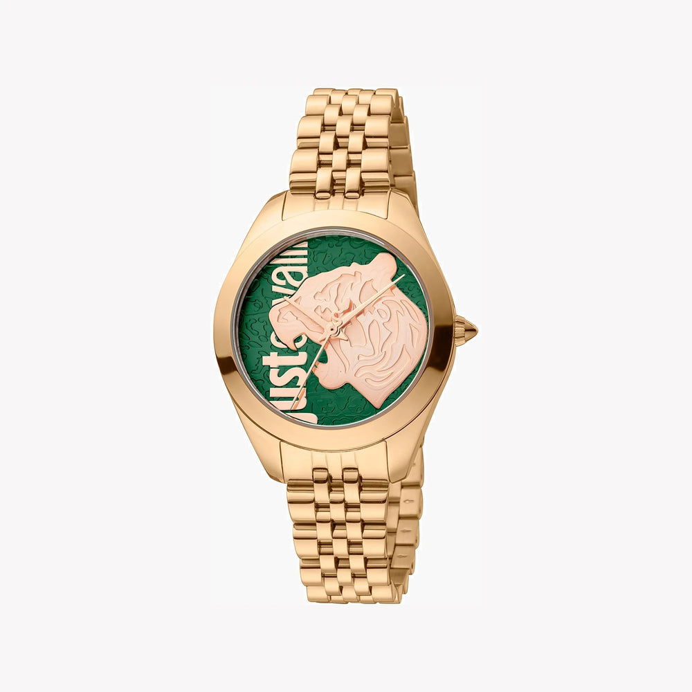 Just Cavalli Women's Rose Gold Watch, Green Dial | Jc1l210m0165 by i-watch