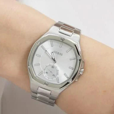 Guess Women's Silver Stainless Steel Watch, Silver Dial | Gw0310l1 by i-watch
