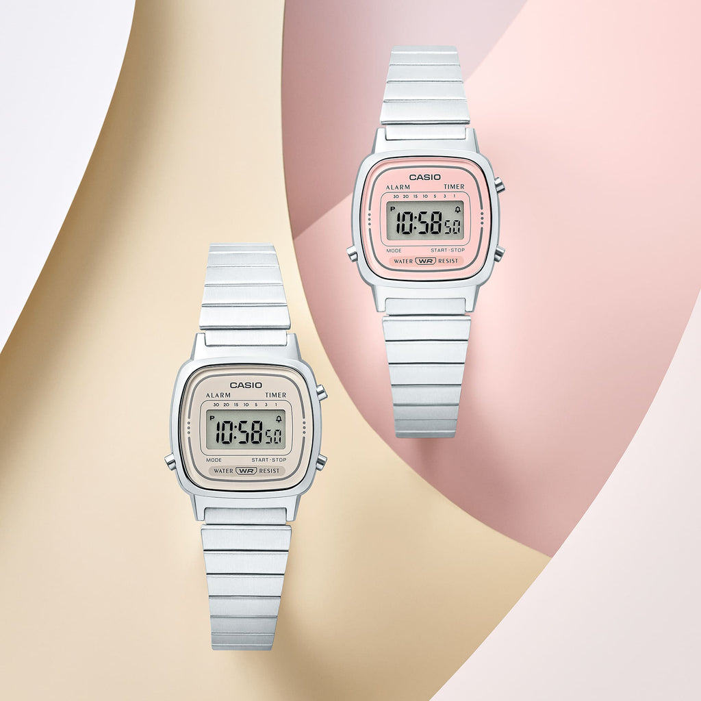 CASIO LA-670WEA-8AEF - ELEGANTLY FUNCTIONAL FEMME TIMEPIECE Digital Watch with sleek silver case and versatile resin band.-i-Watch-4