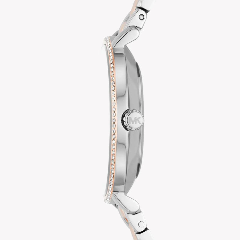 Michael Kors Women's Silver-Rose Gold Watch, White Dial | Mk1066set by i-watch