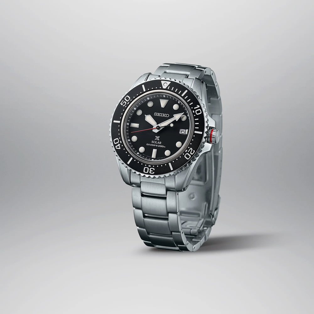 Seiko Prospex Men's Black Stainless Steel, Silver Band | Sne589p1 by i-watch