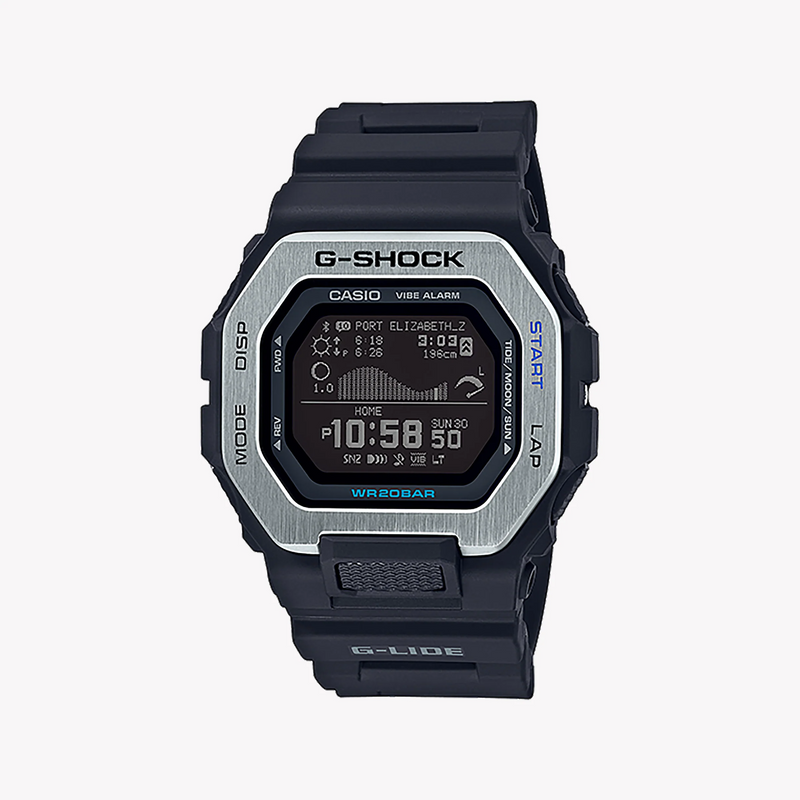 G-Shock Men's Silver Resin Watch, Black Dial | Gbx-100-1dr by i-watch
