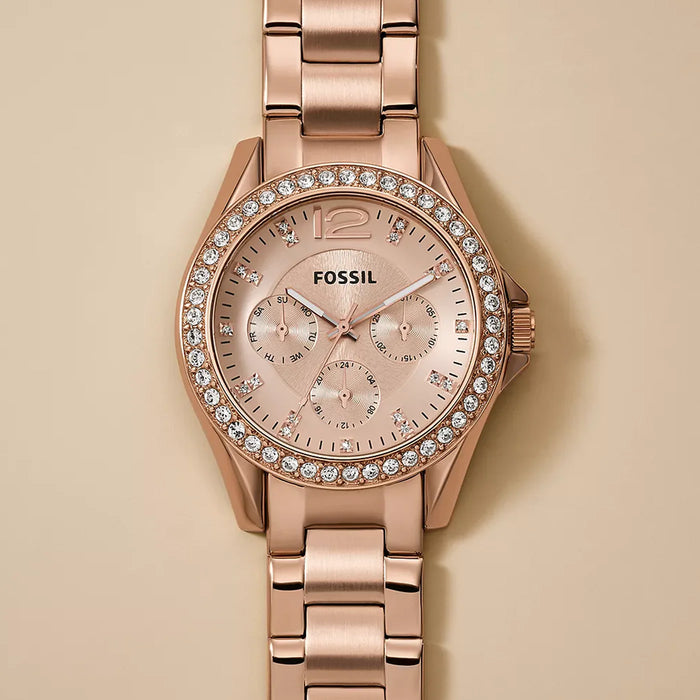 Fossil Women's Rose Gold Watch, Stainless Steel | Es2811