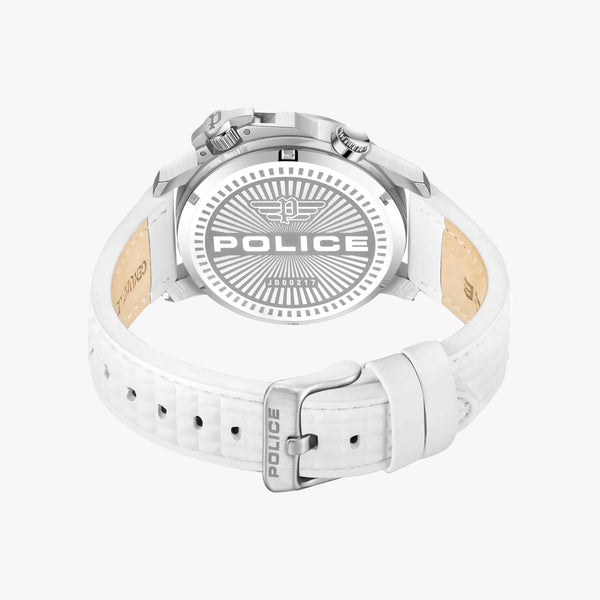 Police Men's Silver Leather Watch, Black Dial | Pewjd0021704 by i-watch