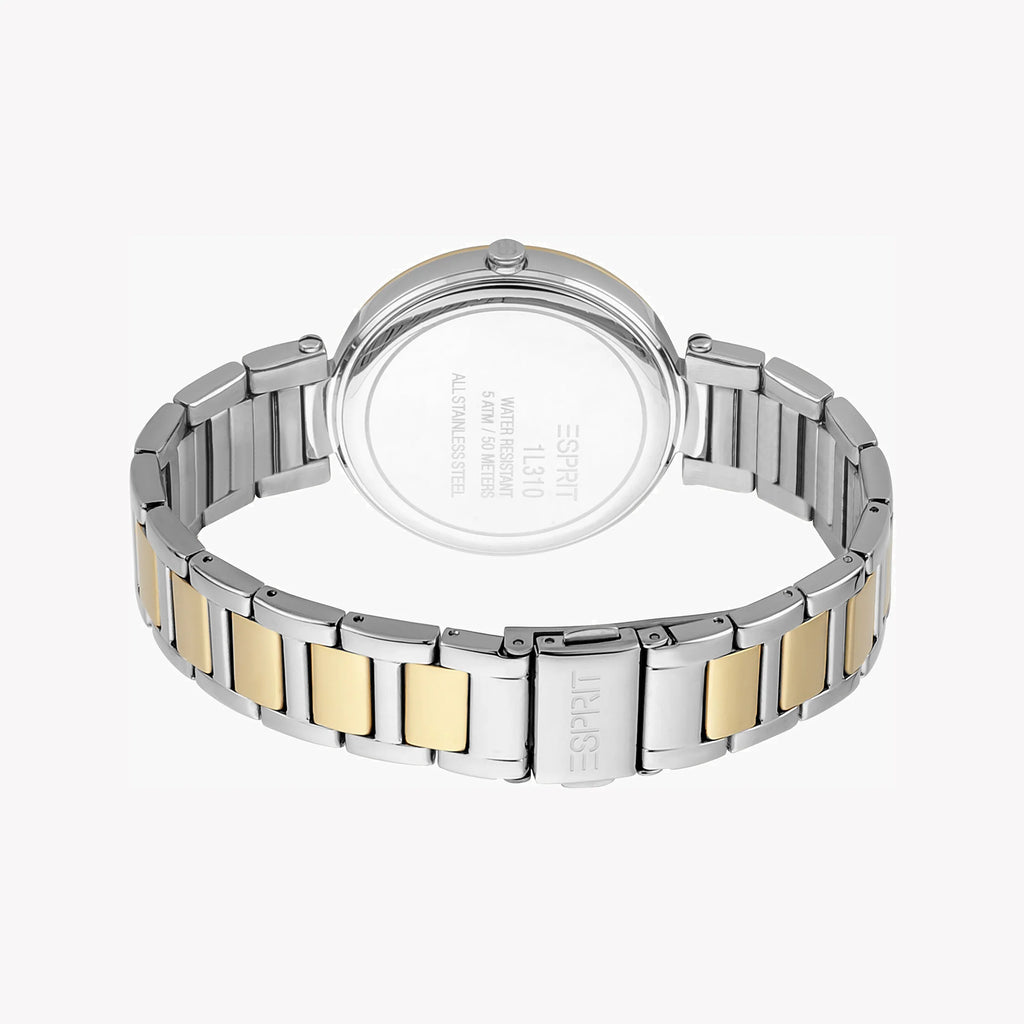 ESPRIT Women's Watch with Silver Stainless Steel Case and Silver & Gold Stainless Steel Band-i-Watch-3