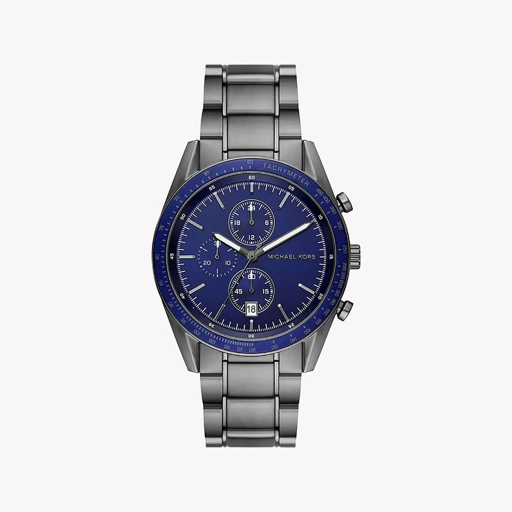 Michael Kors Men's Grey Stainless Steel Watch, Blue Dial | Mk9111 by i-watch