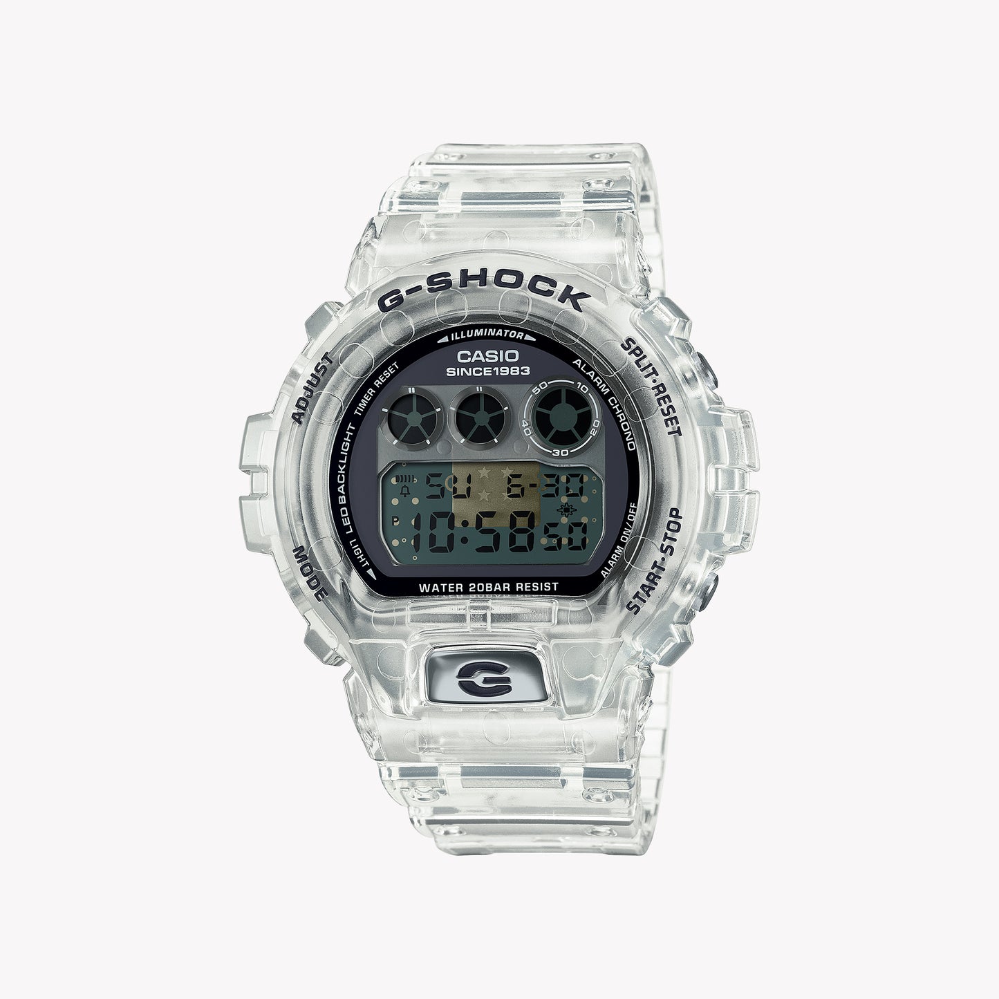 CASIO G-SHOCK DW-6940RX-7 OVERSIZE - CLEAR REMIX SERIE - 40 Anniversary Men's Watch