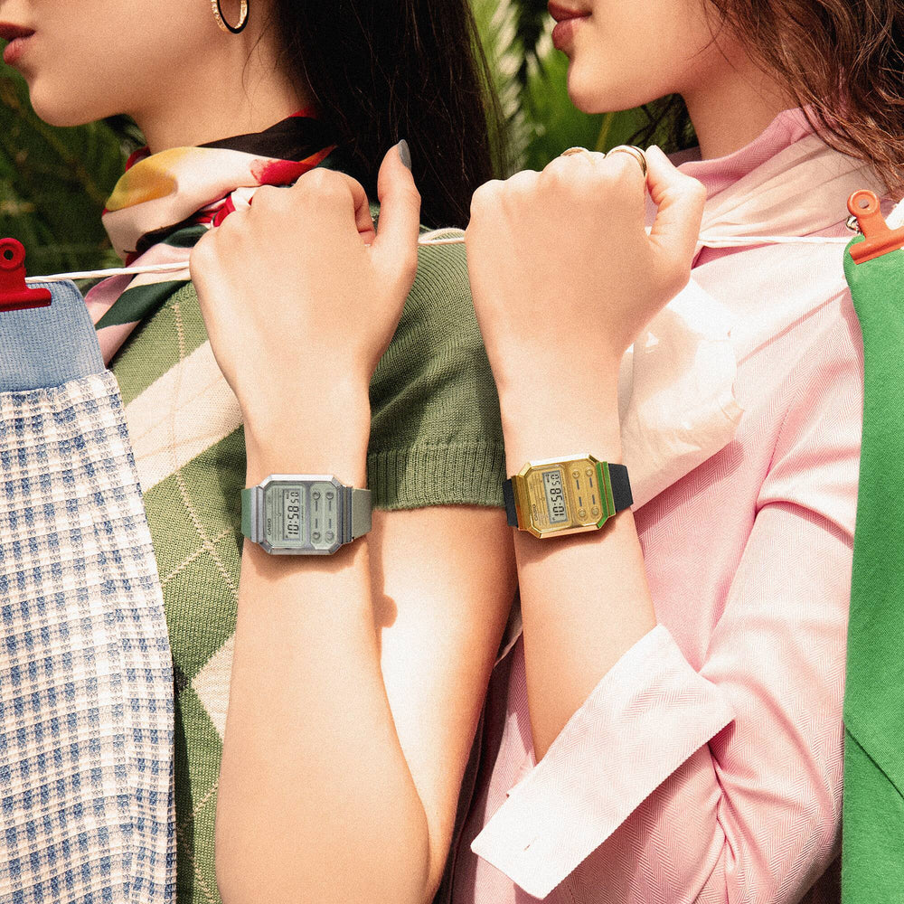 Casio Unisex Green Resin Watch, Vintage Style | A100wef-3adf by i-watch