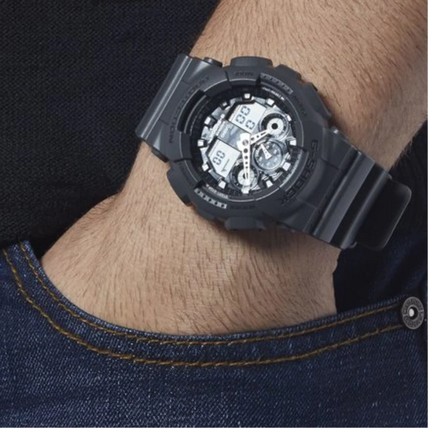 Casio G-Shock Ga-100cf-8a Sporty Edge - Rugged Brown Camo Men's Watch by i-watch