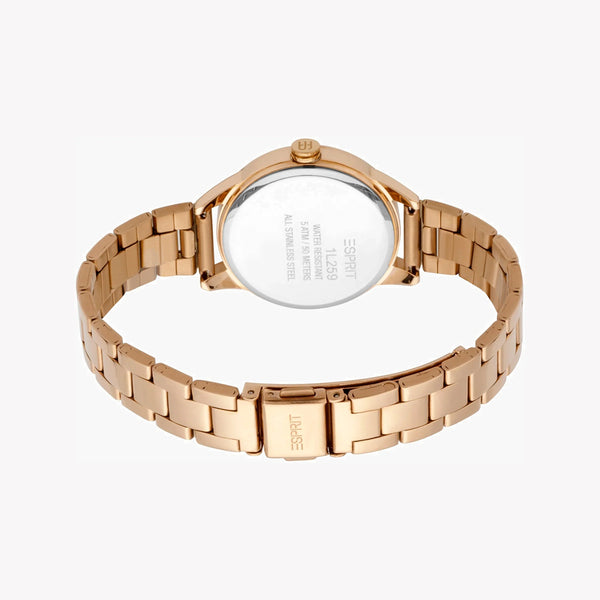 Esprit Women's Rose Gold Stainless Steel Watch, Silver Dial | Es1l170l0015 by i-watch