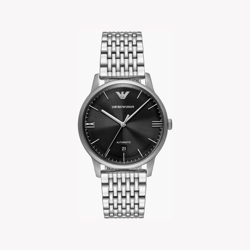 Emporio Armani Men's Silver Watch, Black Dial | Ar60081 by i-watch
