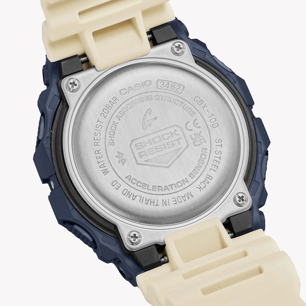 Gbx-100tt-2dr G-Shock - Adventure-Ready Men's Watch With Blue Case & White Band by i-watch
