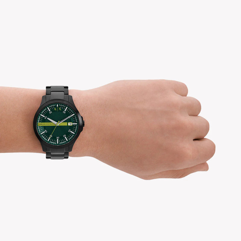 ARMANI EXCHANGE AX2450 BOLD BLACK & GREEN - MEN'S STAINLESS STEEL WATCH WITH STRIKING DIAL-i-Watch-4
