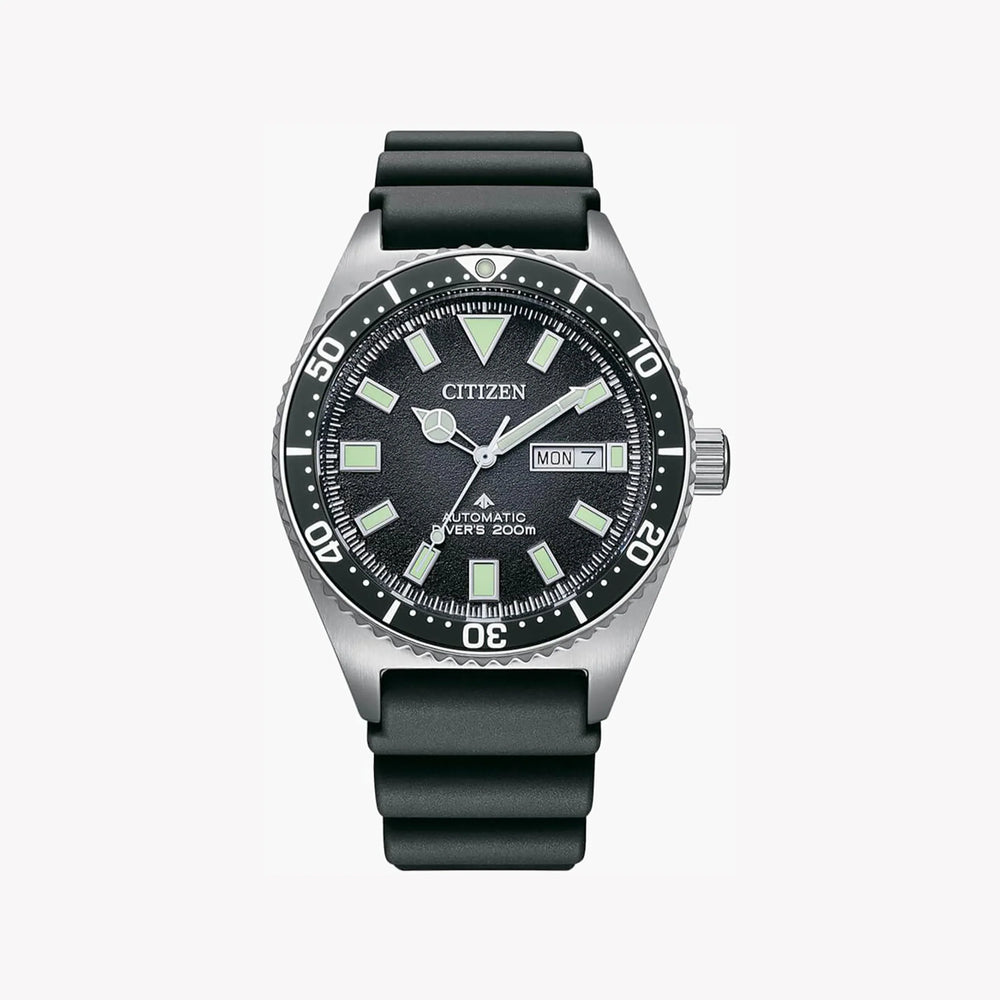 Citizen Men's Silver Stainless Steel, Black Polyurethane | Ny0120-01e by i-watch