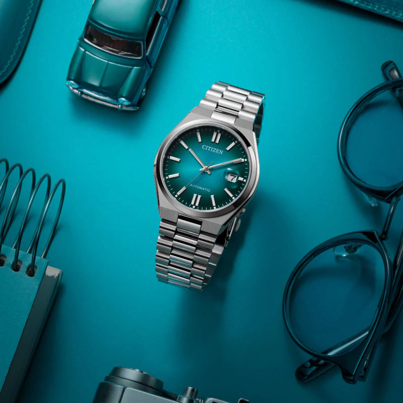 Citizen Men's Stainless Steel Watch, Turquoise Dial | Nj0151-88x by i-watch