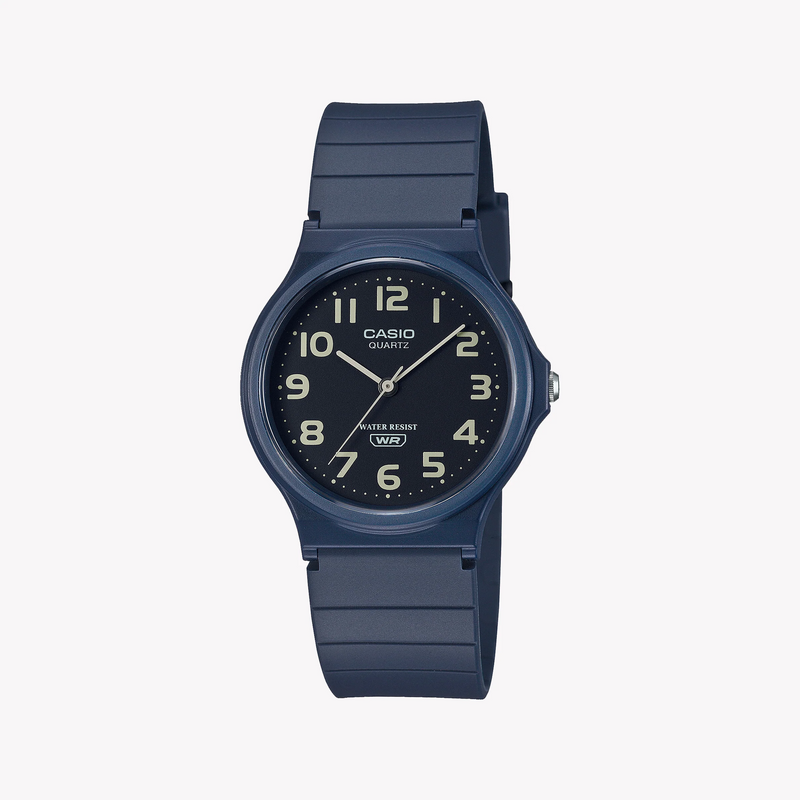 Casio Unisex Blue Resin Watch, Black Dial | Mq-24uc-2bdf by i-watch
