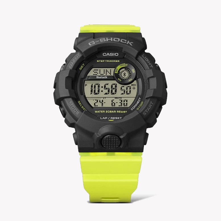 CASIO G-SHOCK GMD-B800SC-1BDR DYNAMIC FUSION - SPORTY WOMEN'S WATCH with sleek black resin band and vibrant yellow digital display-i-Watch-3