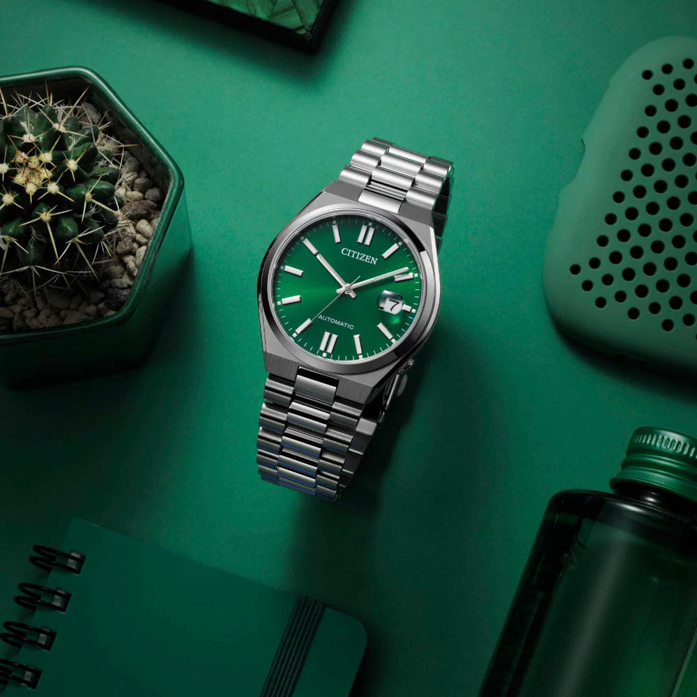 Citizen Men's Silver Stainless Steel, Green Dial | Nj0150-81x by i-watch