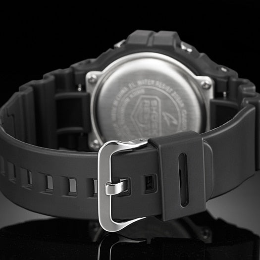 ساعة كاسيو جي شوك DW-5900-1DR BOLD ADVENTURER - ساعة رجالية بسوار من الراتنج الأسود وشاشة رقمية