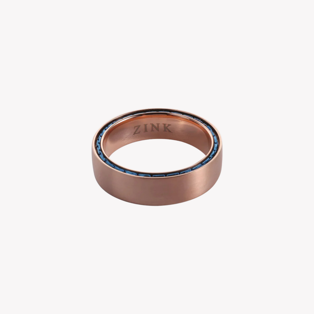 Zink Men's Rose Gold Stainless Steel Ring | Zjrg03511