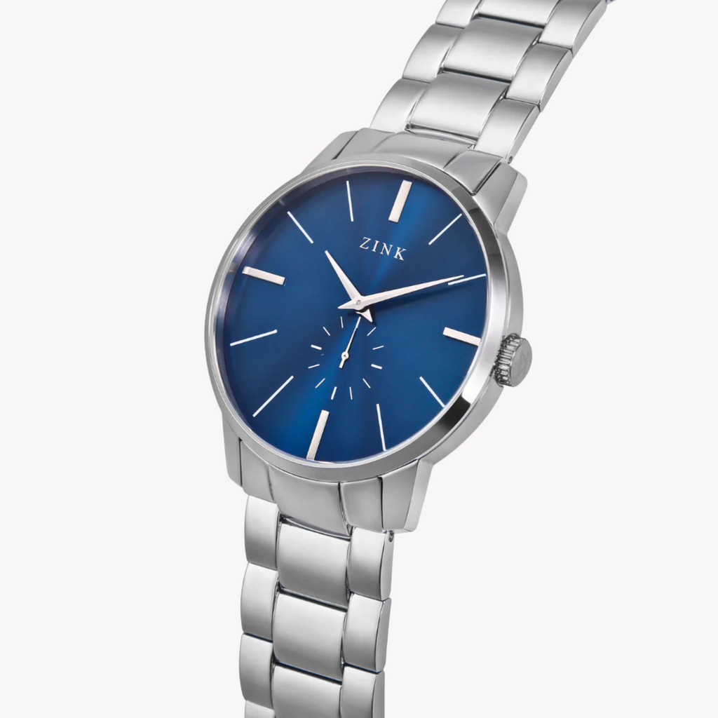 Zink Men's Stainless Steel Blue Dial Watch | Zk126g5ss-46