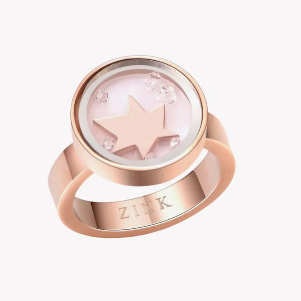 Zink Women's Rose Gold Stainless Steel Ring | Zfrg001rgs