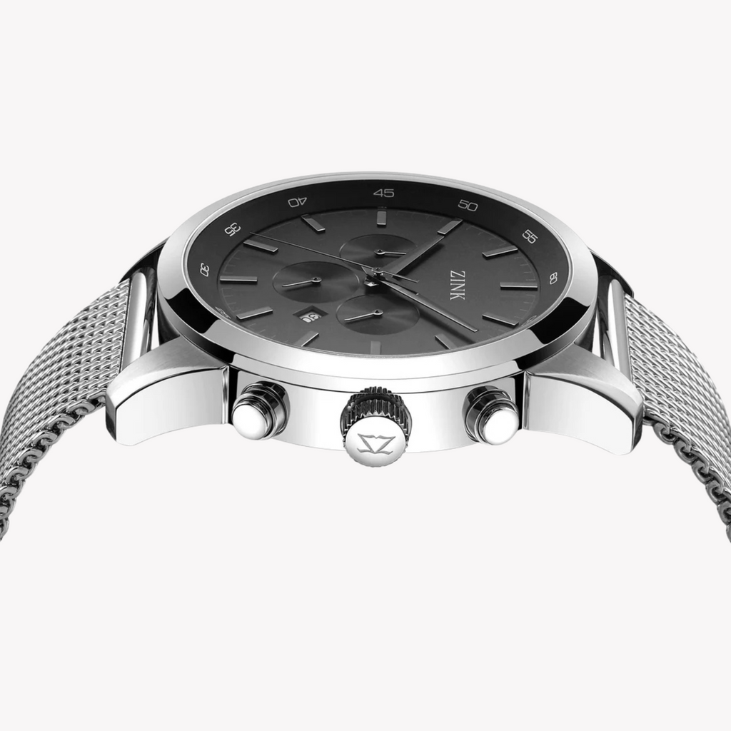 Zink Men's Stainless Steel Black Chronograph Watch | Zk134g2ms-26