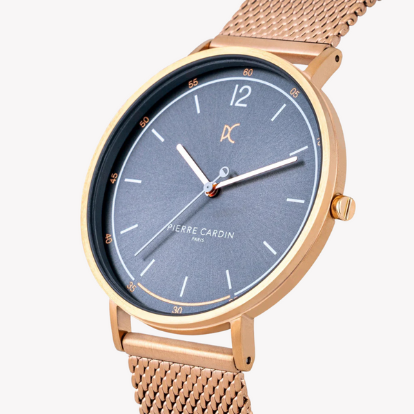 Pierre Cardin Men's Rose Gold Stainless Steel Watch, Gray Dial | Cbn.3015 by i-watch