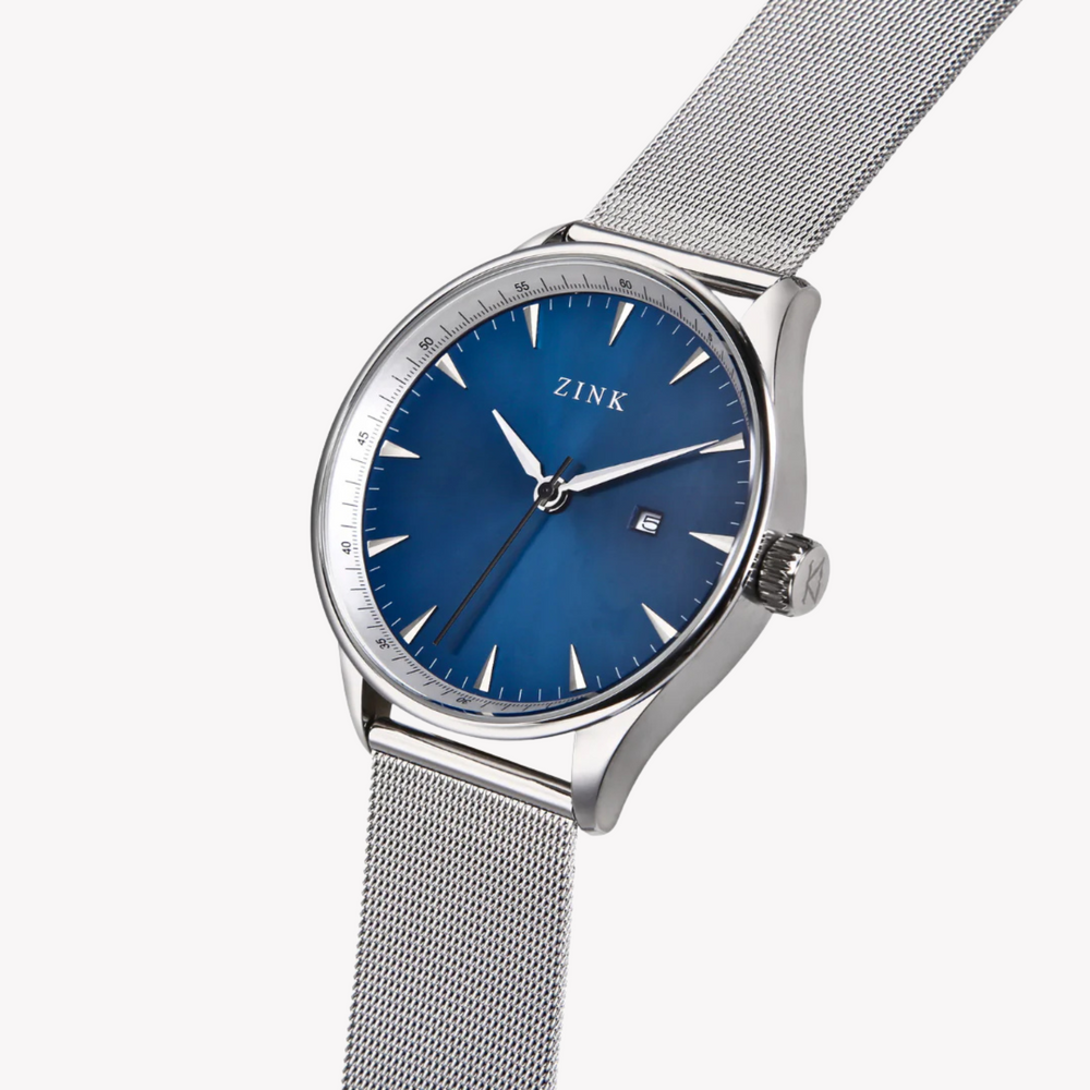 Zink Men's Stainless Steel Blue Dial Watch | Zk127g1ms-46 by i-watch