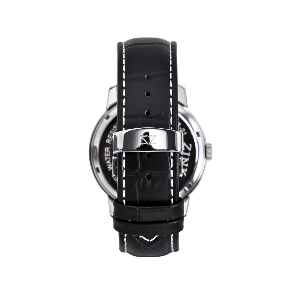 Zink Zk126g5ls-21 Elegant Classic - Timeless Men's Watch With Black Leather BAnd and Striking Black Dial by i-watch