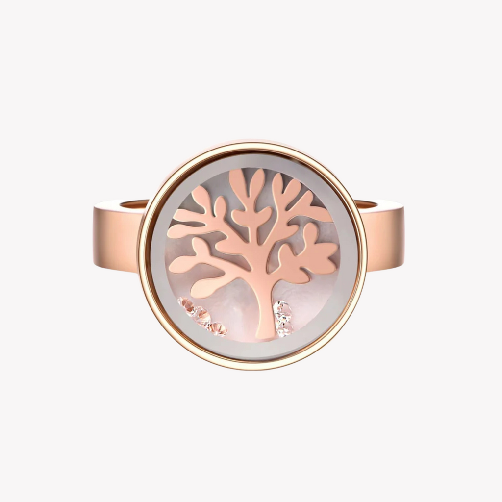 Zink Women's Rose Gold Stainless Steel Ring | Zfrg001rgt
