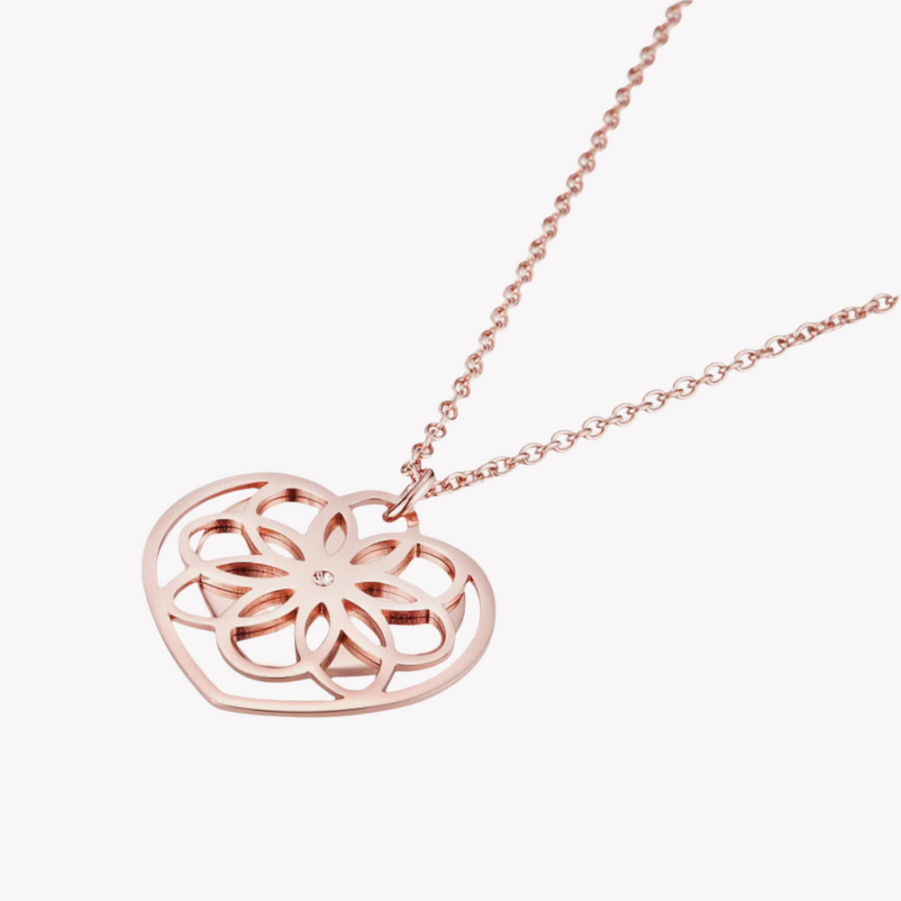 Zink Women's Rose Gold Stainless Steel Necklace | Zfnl004rg by i-watch