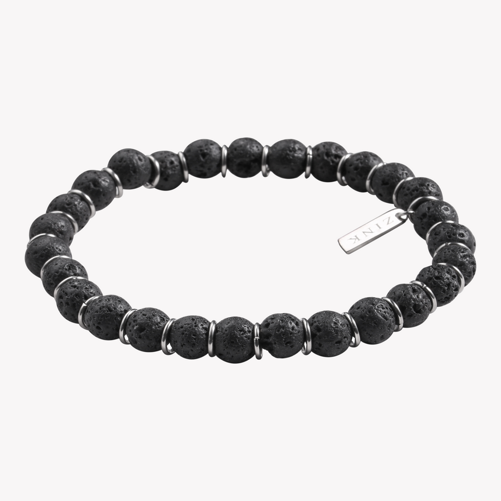 Zink Men's Black & Silver Stainless Steel Bracelet | Zjbc036bs
