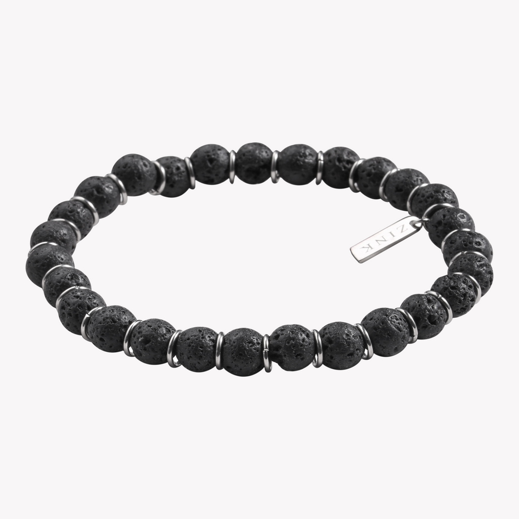 Zink Men's Black & Silver Stainless Steel Bracelet | Zjbc036bs